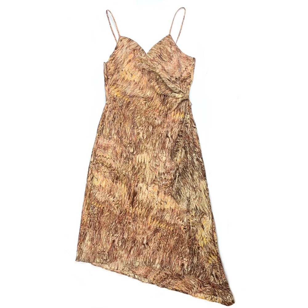 Silk Wraparound Midi Dress by Laundry | Size 6